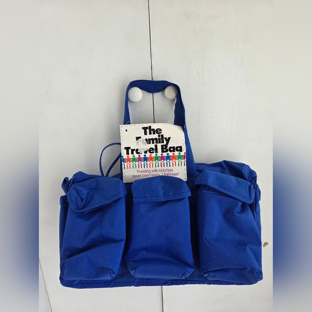 Blue Travel Bag with Pockets